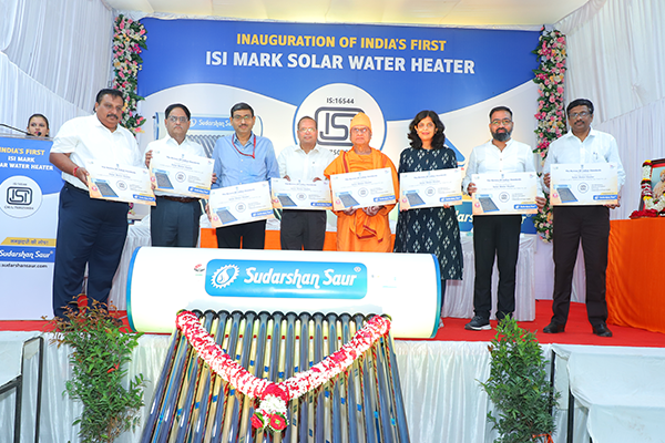 “Shining Bright: Sudarshan Saur Makes History with India’s First ISI Mark for Solar Water Heater”